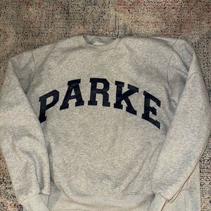 Parker Men's Crewneck Sweater in Gray and Black